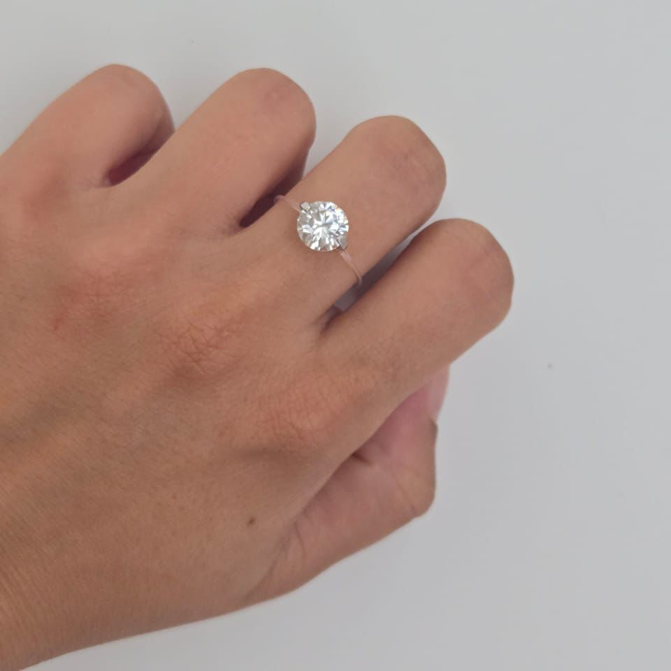 Moissanite Floating eternity band