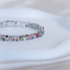Tourmaline Semi Precious stone double row Tennis Bracelet - Terciany 