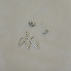 Two ways leaf earrings