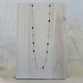 Gold Necklace With Different Coloured Semi Precious Stones In Necklace