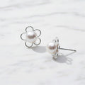 Pearl Flower Stud Earrings