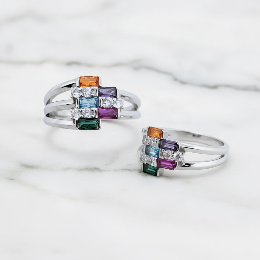 Modern Rainbow Ring - Terciany 