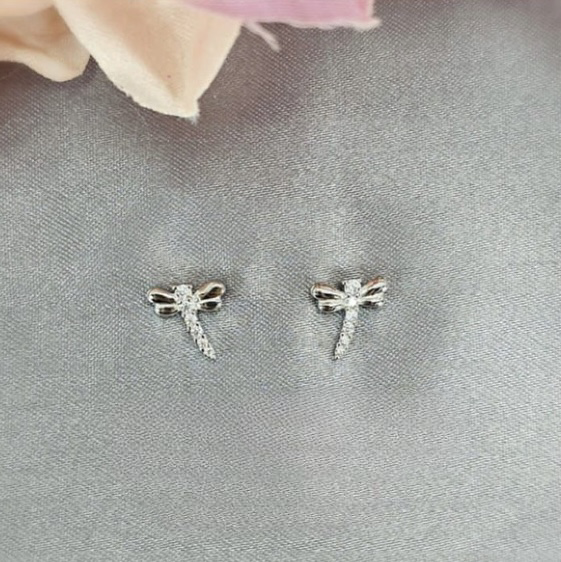 Pretty cubic zirconia Butterfly studs