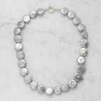 Grey Coin Pearl Necklace - Terciany 