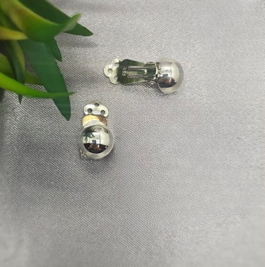 10mm ball clip-on earring