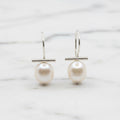 Pearl Drop Earring With T Bar Detail - Terciany 