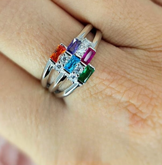 Modern rainbow ring