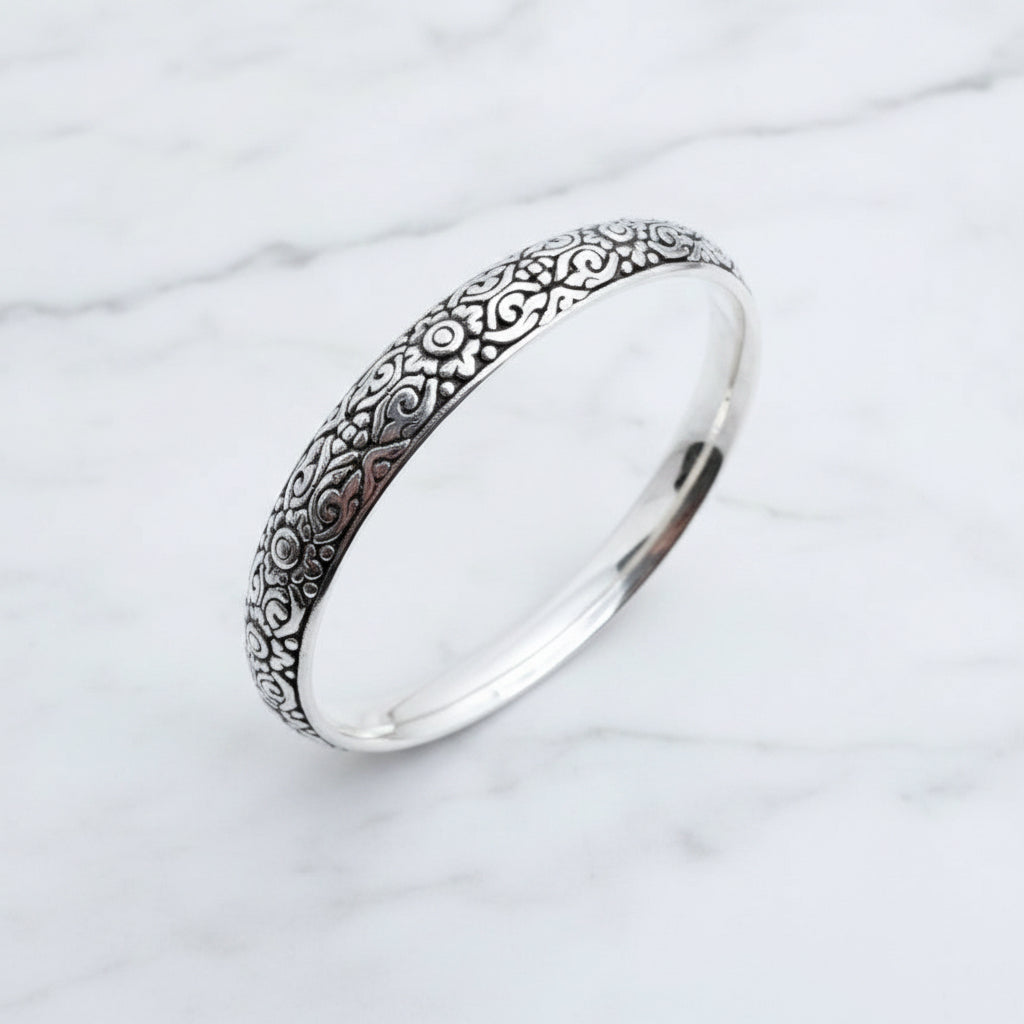 Bold 13mm Pattern Bangle - Terciany 