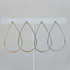 Large gold teardrop earrings