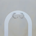 Wrapped around stud earrings with clear zirconia