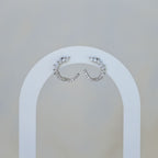 Wrapped around stud earrings with clear zirconia