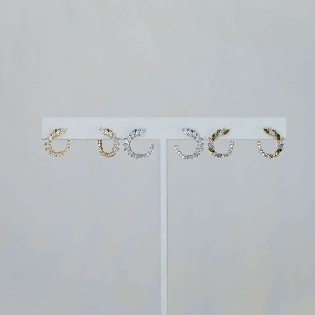 Gold fold over earrings