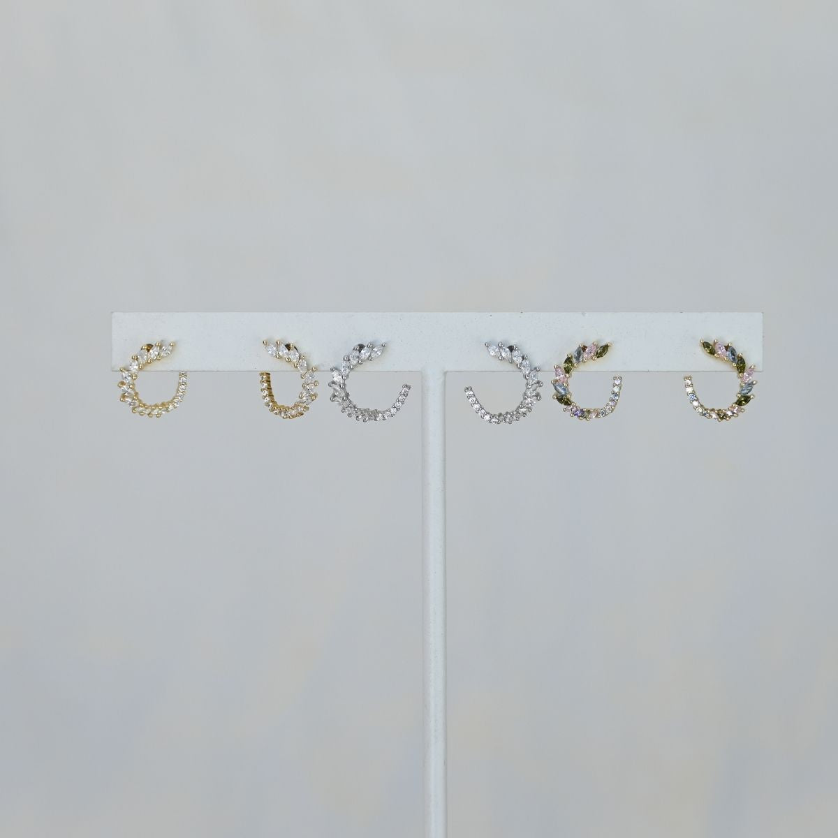 Gold fold over earrings