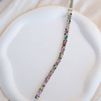 Tourmaline Semi Precious stone double row Tennis Bracelet - Terciany 