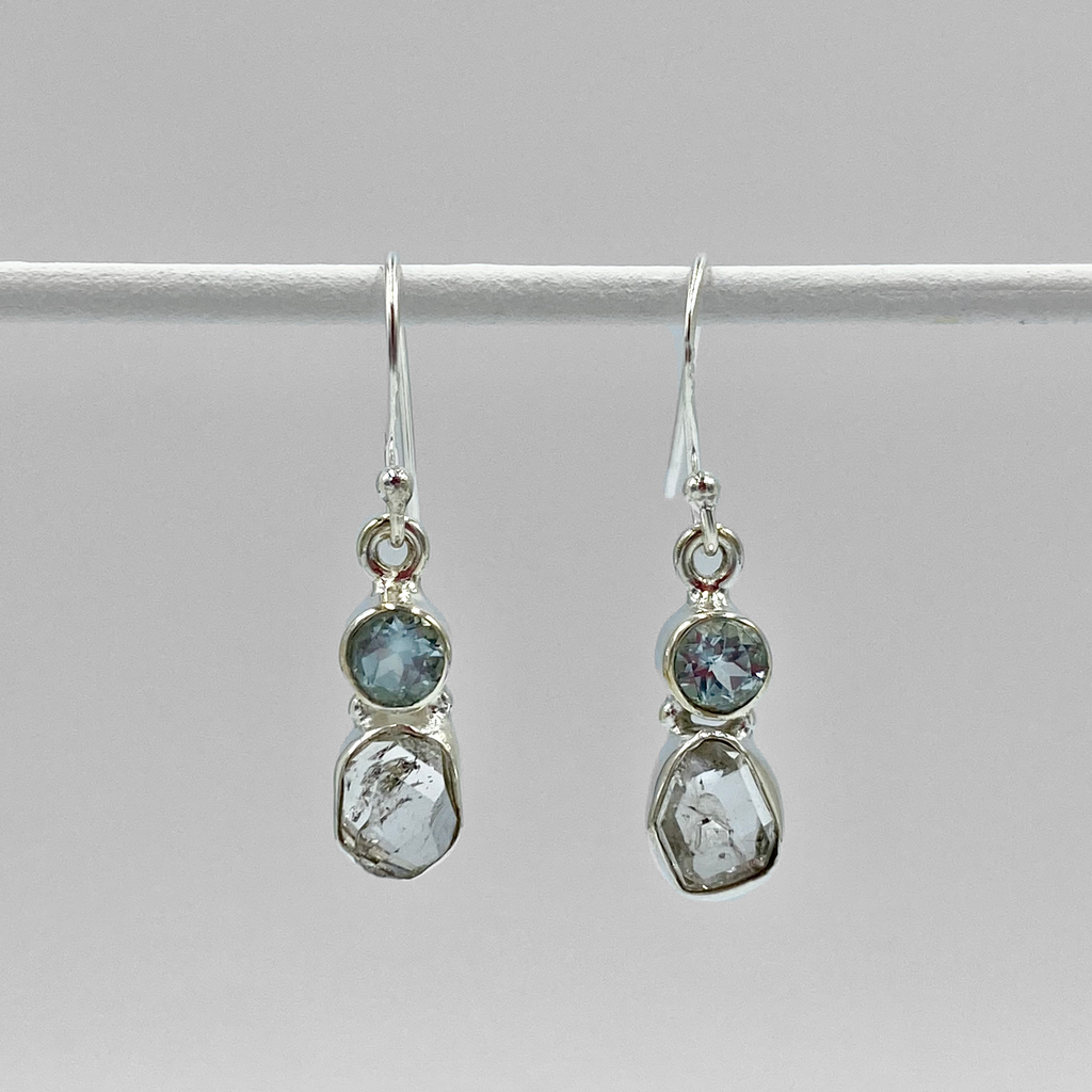 Semi Precious Stone Drop Earrings
