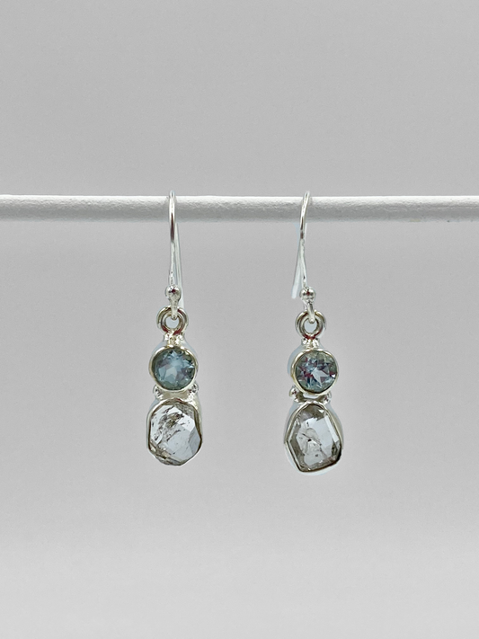 Semi Precious stone drop earrings