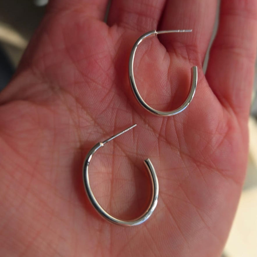Sterling silver hoops
