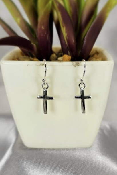 Cross Drop Earrings