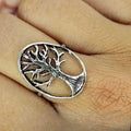 Oval Sterling Silver Tree Of Life Ring