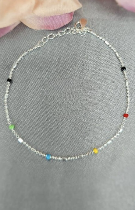 Bracelet with Colourfull drops in links