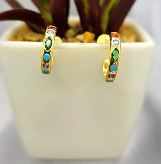 Beautiful golden hoops