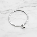 5X65mm Sterling Silver Bangle With Ball - Terciany 