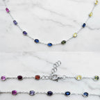 45 Cm Coloured Oval Stone Necklace - Terciany 