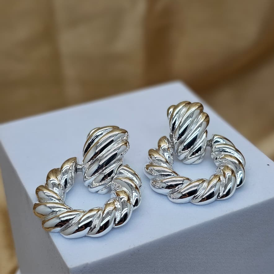 Stunning rope statement earrings
