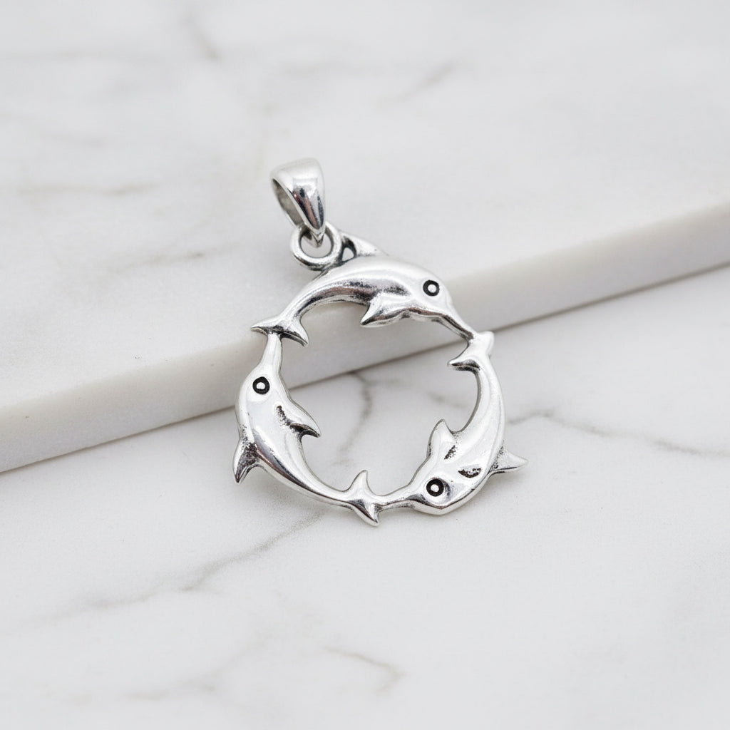 Dolphin circle Pendant