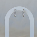 Clear zirconia silver Huggy earrings