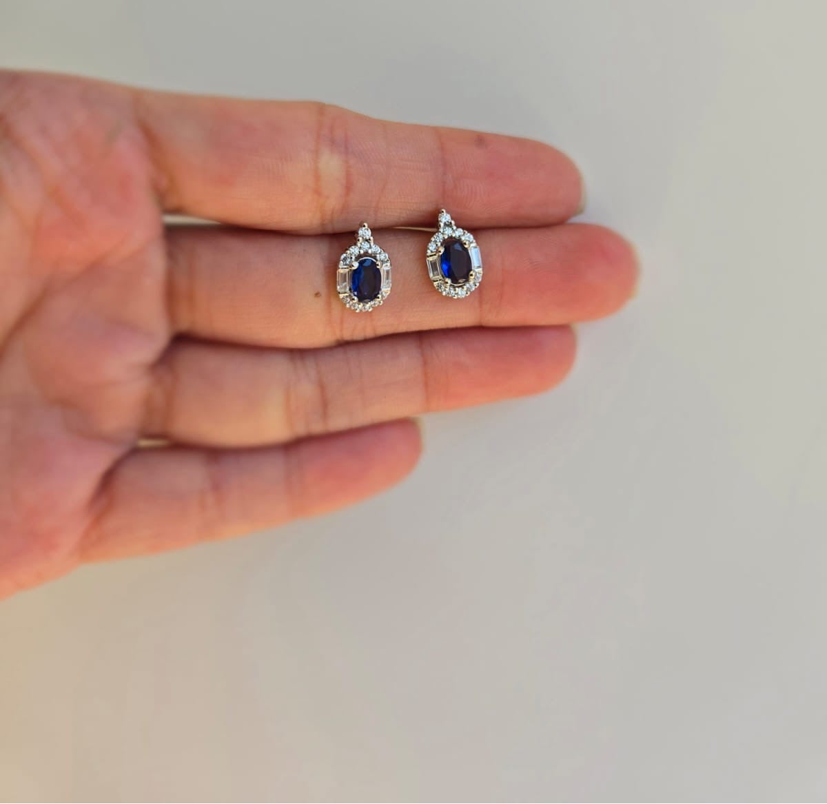 Blue stud earrings