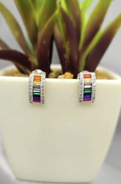 Beautiful coloured stone earrings