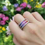 Double Band Rainbow Ring - Terciany 