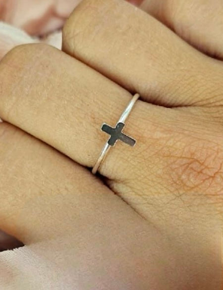Sterling Silver Cross Ring