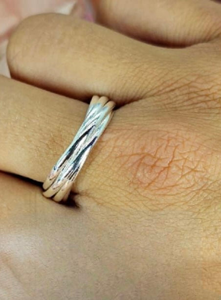 Nice Thick Sterling Silver Russian Band