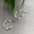 14x3mm Ball Hoop Earrings - Terciany 