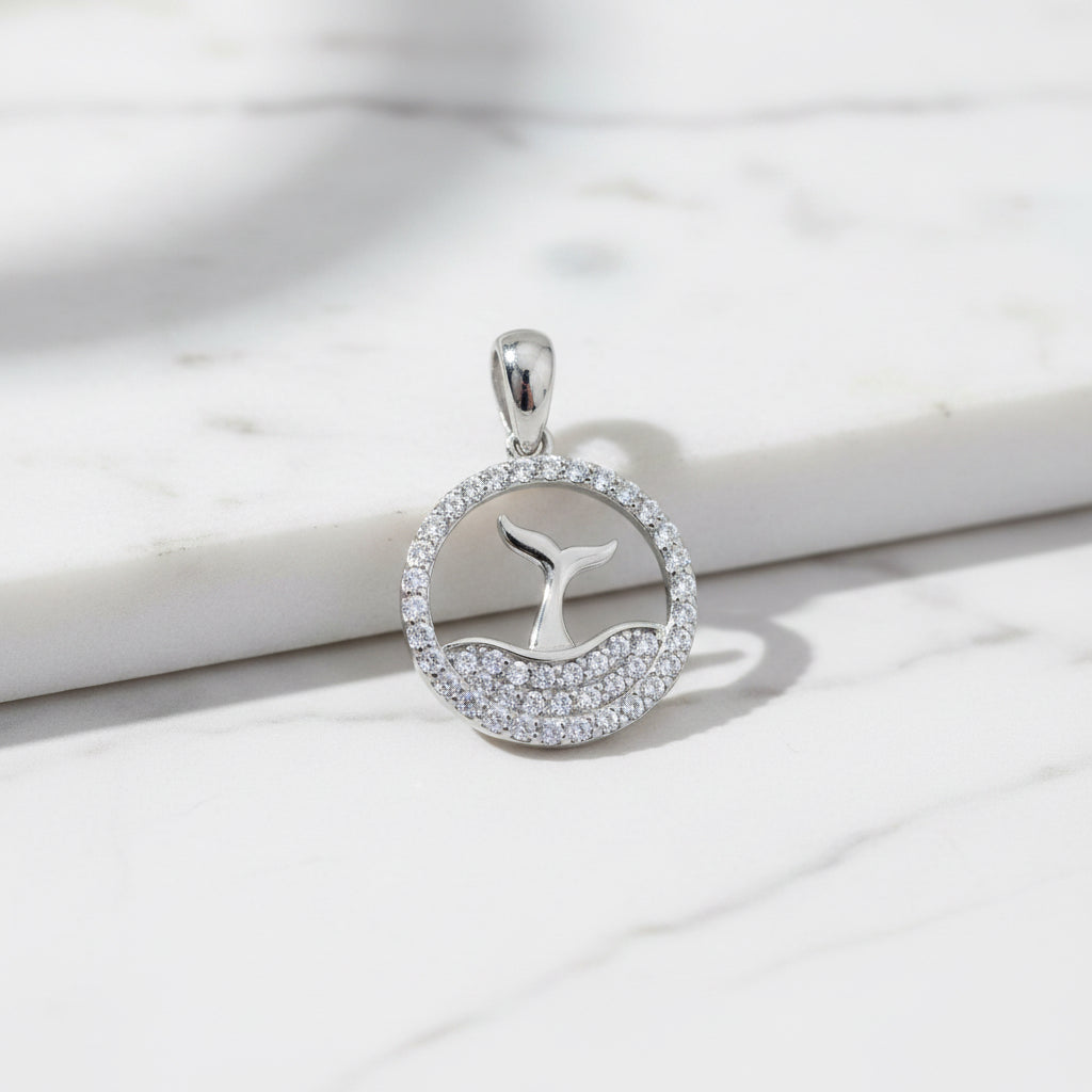 Whale tail pendant