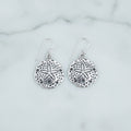 Round Drop Earrings With Starfish Pattern