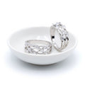 Sterling Silver Ring With Cubic Zirconia Leaves