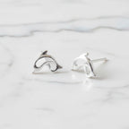 Open Dolphin Stud Earrings - Terciany 