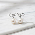 Pearl bow earrings