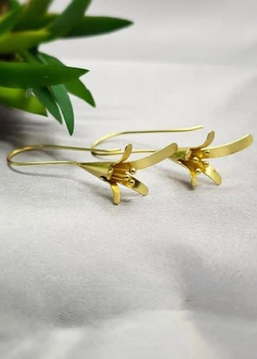 Gold Snowdrop Earrings