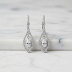 Diamond Shaped Drop Earrings - Terciany 