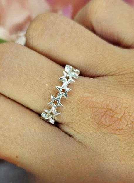 Sterling Silver Star Band