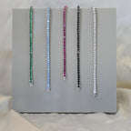 Ruby zirconia tennis bracelet - Terciany 