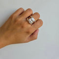 Sterling Silver Ring With Rectangular Cubic Zirconia