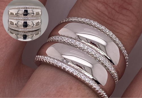 Sterling silver statement ring