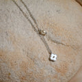 Van Cleef (Four leave Clover) tiny white flower necklace - Terciany 