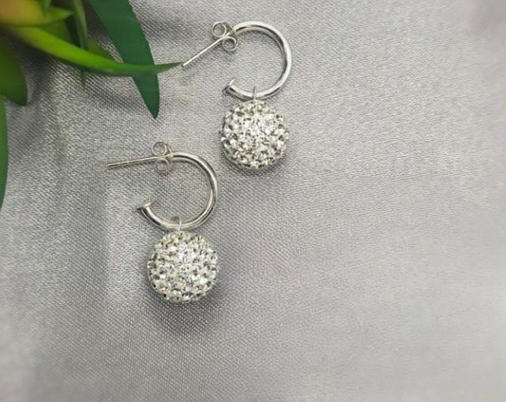 12mm Bling disco ball drops on pretty woman earrings