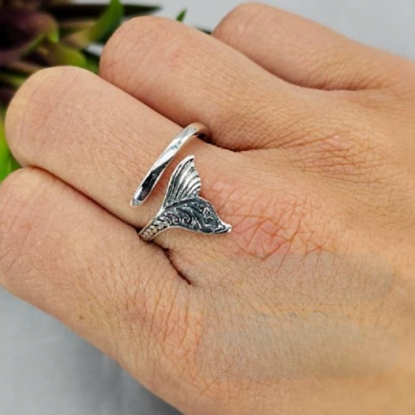 Whale Tail Open Size Ring